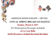 Annual Spring Breakfast Raffle at Roseland